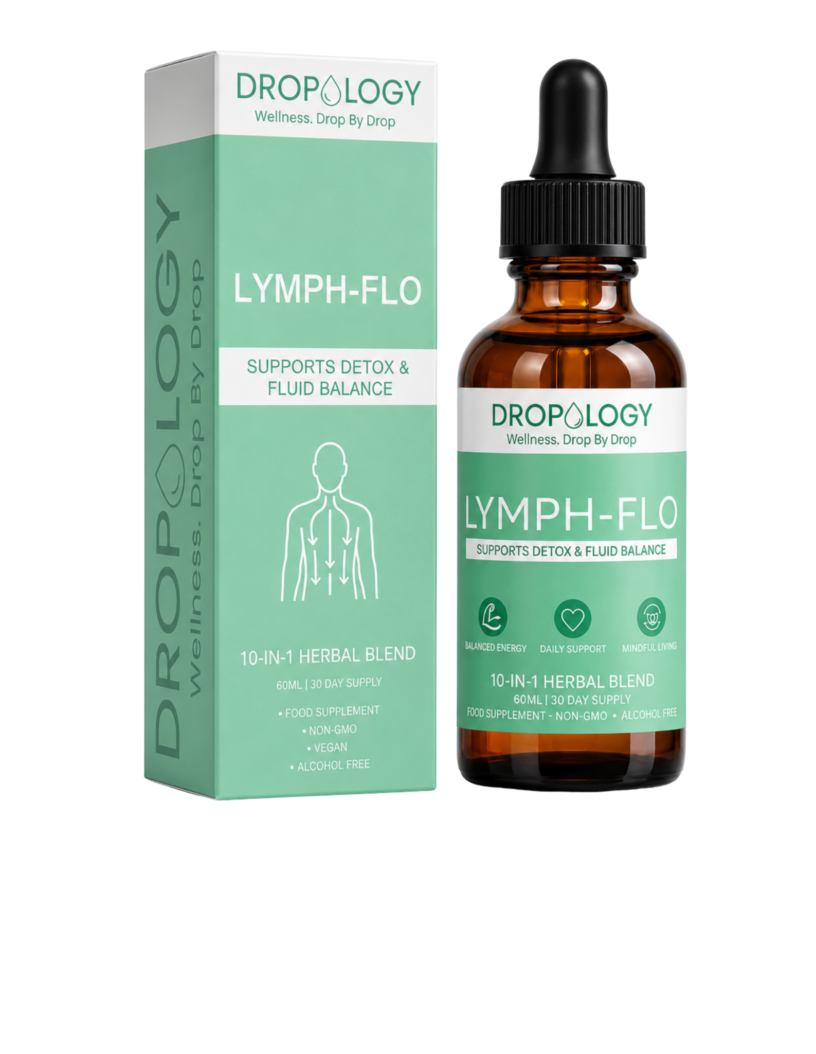 Lymph-Flo Botanical Drops - 10-in-1 Herbal Blend (60ml)