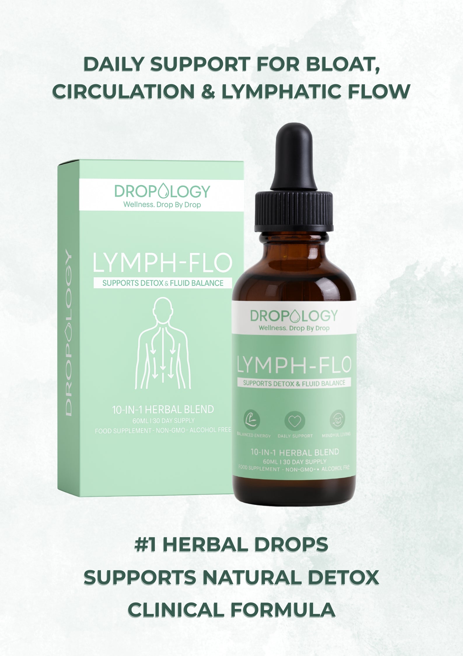 Lymph-Flo Botanical Drops - 10-in-1 Herbal Blend (60ml)